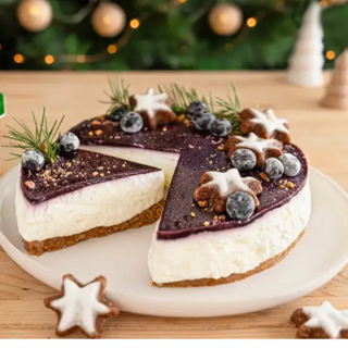 Cheesecake myrtille de Noël