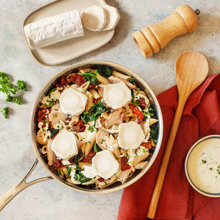 One pot pasta poulet et chèvre