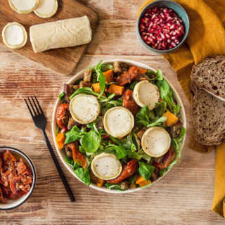 Salade à la butternut rôtie et chèvre
