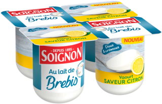Yaourt citron au lait de brebis