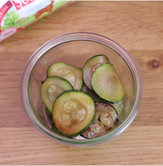 Crumble aux courgettes et au fromage de chèvre