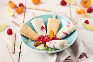 Esquimaux aux fruits et au yaourt au lait de chèvre