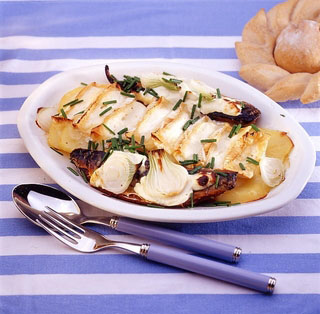 Gratin de maquereau et pommes de terre au chèvre 