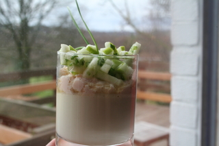 Panna cotta d'asperges au fromage de chèvre