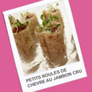 Petits Roulés de chèvre au Jambon cru