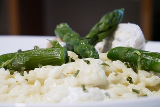 Risotto au chèvre fouetté