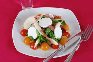 Salade de chèvre et jambon sec