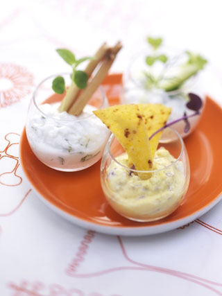 Sauce tzatziki au fromage de chèvre pour tapas