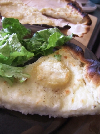 Tarte  pomme de terre et fromage de chèvre saint maure