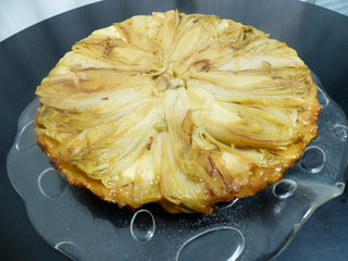 Tatin d'endives au chèvre et à l'orange