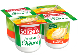 Yaourt brassé mangue au lait de chèvre