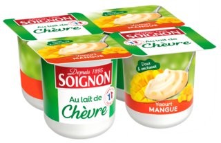 Yaourt brassé mangue au lait de chèvre