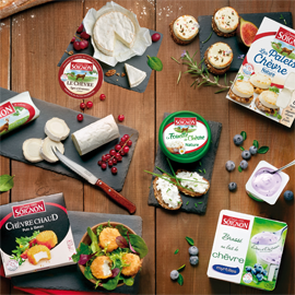 Gamme de produits au chèvre Soignon