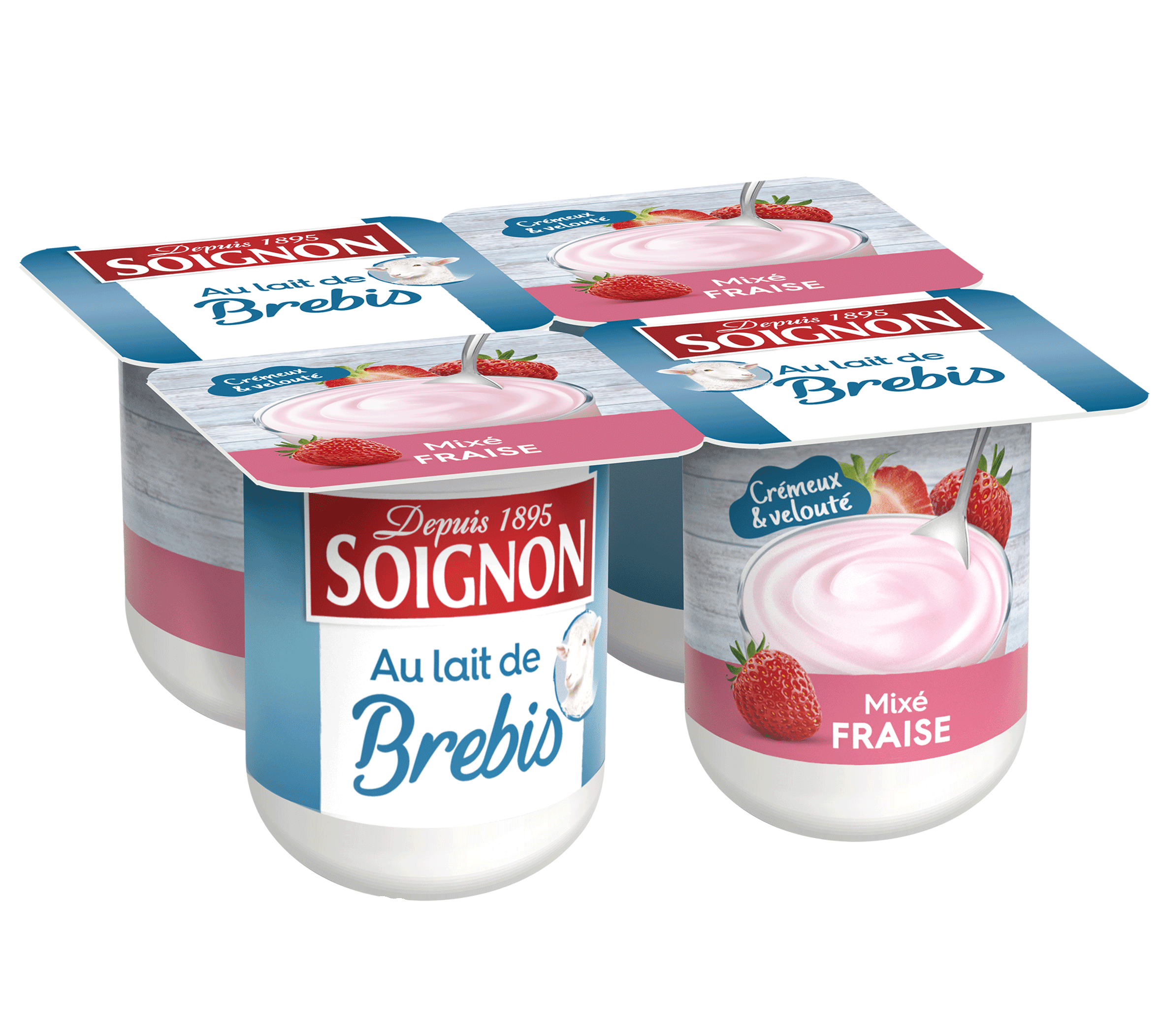 Yaourt tradition au lait de brebis demi-écrémé, saveur vanille Bio, Biochamps