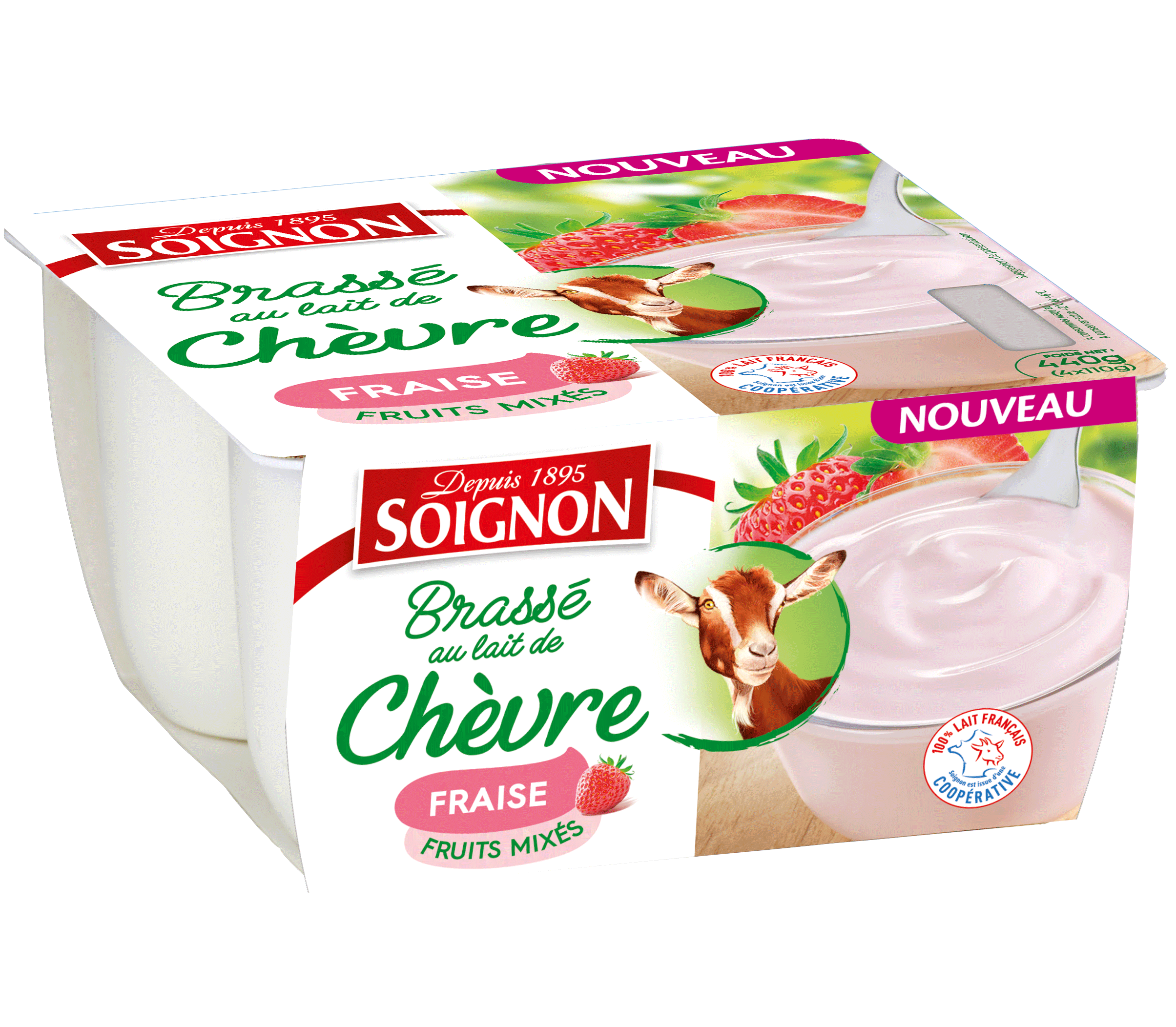 Yaourt Fruits Mixes Fraise Au Lait De Chevre Yaourts Soignon Yaourt Fruits Mixes Fraise Au Lait De Chevre Yaourts Soignon